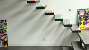 recouvrement d'un escalier en béton ciré avec conseils décoration pour escalier par Les Bétons de Clara
